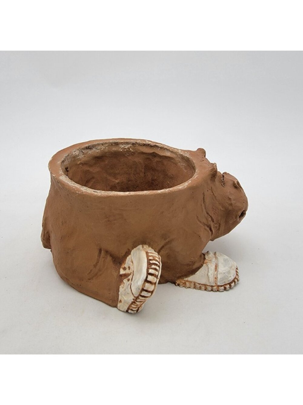 Vintage 1973 Dave Grossman Art Pottery Hippo Planter - Picture 4 of 9